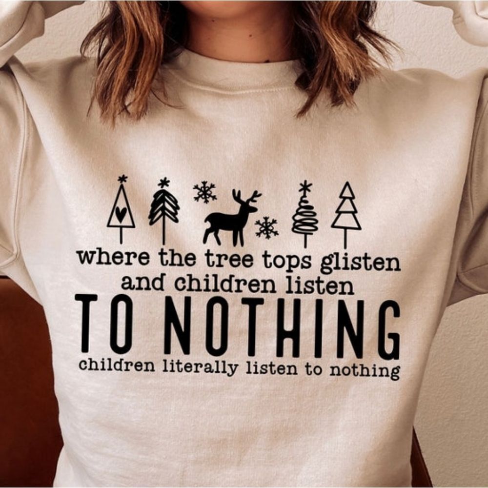 Christmas sweatshirt.  Christmas clothing. Graphic shirt design